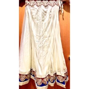 Red, white and blue choli